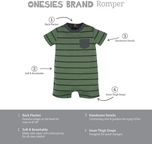 Onesies Brand 3-Pack Baby Boy Romper