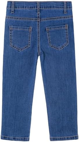 KIDSCOOL SPACE Baby Little Girls Washed Denim Jeans