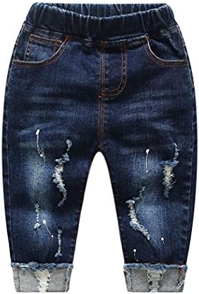 KidSCOOL SPACE Baby Jeans - Elastic Waist Ripped Denim for Kids