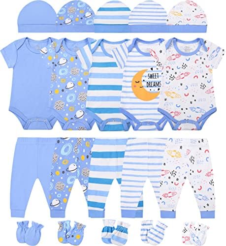 ABeCue Best Baby Newborn Boy Layette Essentials Set 20-Piece