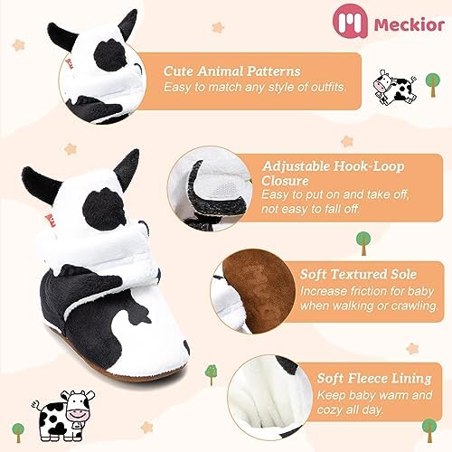 Cute Soft Fleece Winter Booties for Babies