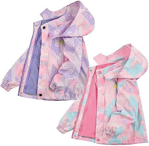 2Pcs Girls Ski Jacket Waterproof Coat Warm Fleece Winter Windproof Hoodie
