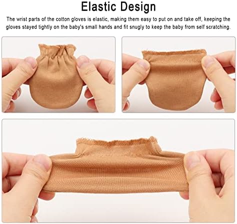 DRESHOW Baby mittens Soft Elastic 8 Pairs for 0-6 Months
