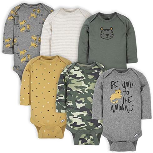 Gerber Baby Boys 6-Pack Long-Sleeve Onesies Bodysuit