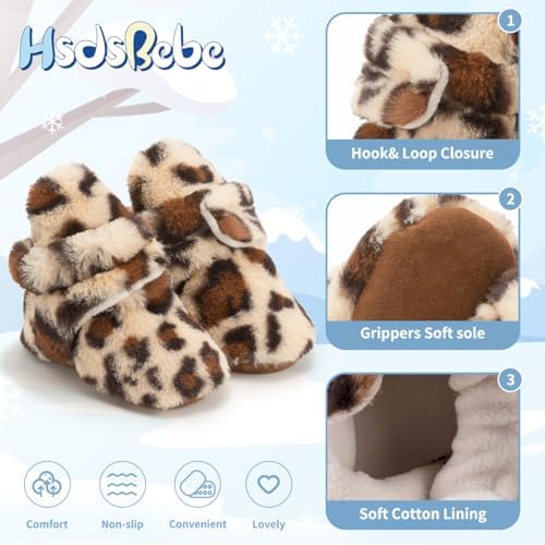 HsdsBebe Unisex Baby Cotton Booties - Warm and Cozy for Toddler