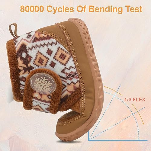 Cute Toddler Slippers for Boys Girls Cozy Winter Boots with Fuzzy Sole