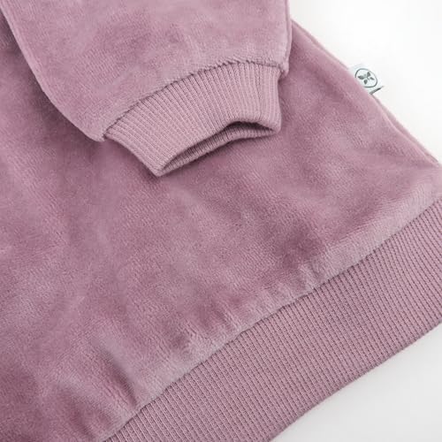 HonestBaby Velour Pullover Zip Front Sweatshirt Jogger Sweatpants Set