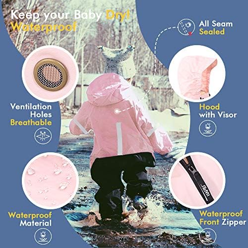 HAPIU Kids Toddler Muddy rain suit waterproof and stylish