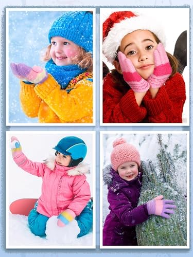 SATINIOR toddler knitted gloves Wintry Warm
