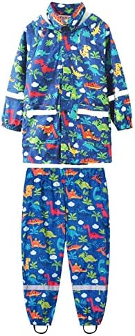 Kids Rainbow Print Rain Suit 2-Piece Set for Toddler