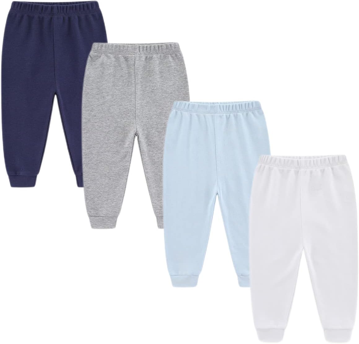 Chamie Unisex Newborn Baby Leggings 4-Pack Cotton Embroidery 0-24 Months