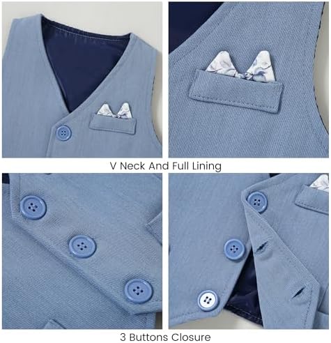 YALLET Baby Boy Suits 0-24m Bowtie Vest Pants