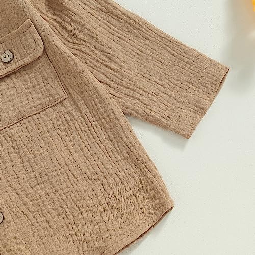 Cotton Linen Toddler Boys Girls Clothes