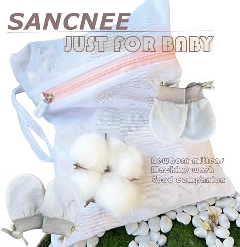 Organic Cotton Baby Mittens No Scratch Soft for Newborns