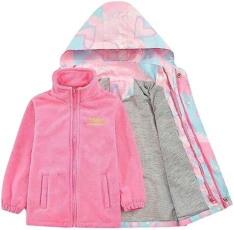 2Pcs Girls Ski Jacket Waterproof Coat Warm Fleece Winter Windproof Hoodie