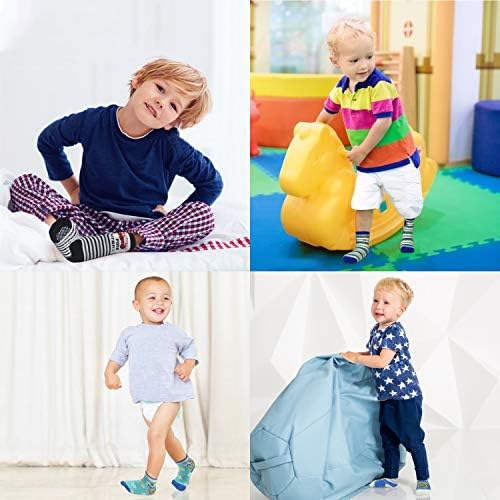 SkiBeaut Non-Slip Crew Socks for Babies Kids 0-7