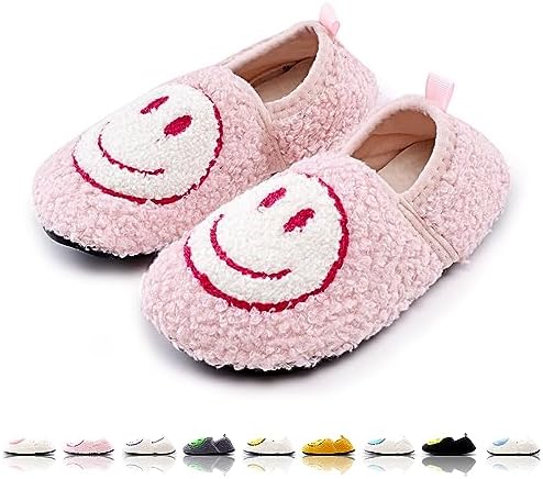 Soofylia Cute Kids Smiley Face Slippers