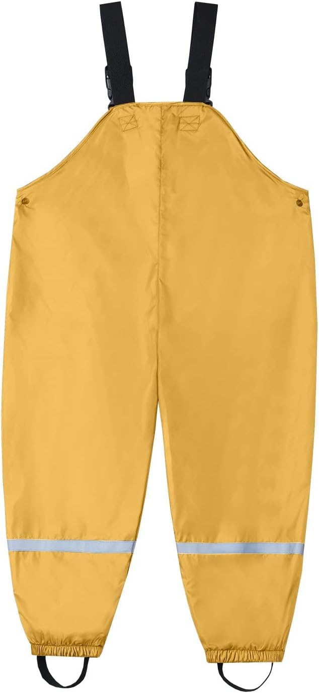 Kids Toddler Waterproof Rain Pants with Hood 8-9 Years