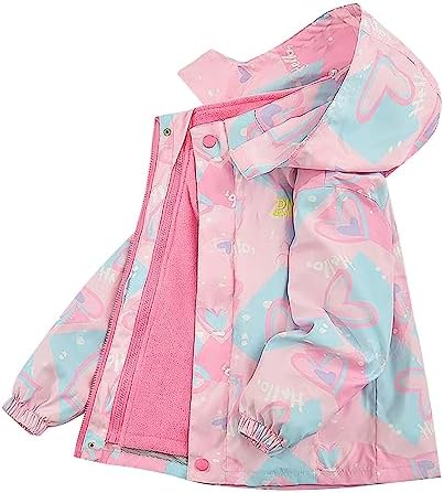 2Pcs Girls Ski Jacket Waterproof Coat Warm Fleece Winter Windproof Hoodie