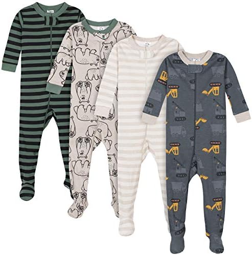 Gerber Baby Boys 4-Pack Pajamas for Safe Sleep
