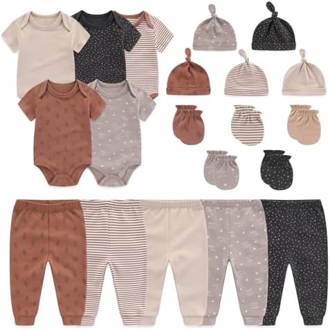 JELYLOVE Unisex Baby Boys Girls Bodysuits Sets 20-Piece