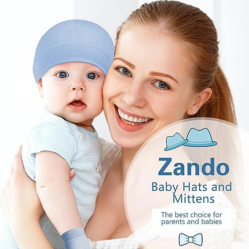Zando Baby Hats and Mittens Set Newborn