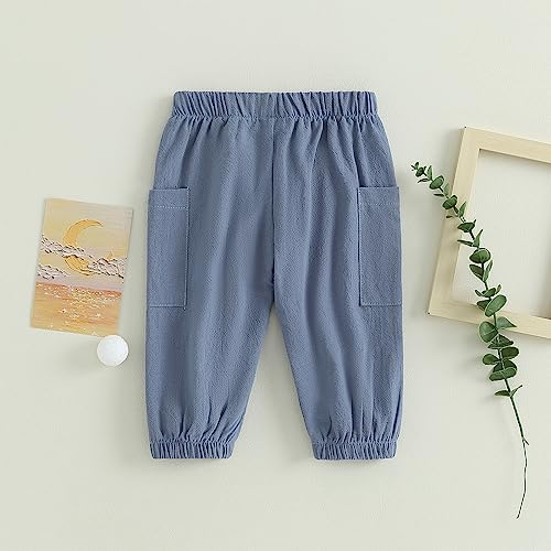 Toddler Boys Cotton Linen Joggers