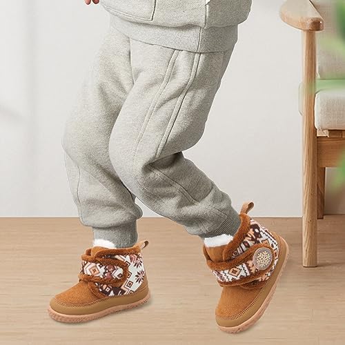 Cute Toddler Slippers for Boys Girls Cozy Winter Boots with Fuzzy Sole