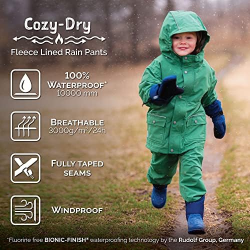 Warm and Dry Snow Pants for Kids Stayprotected SoftshellPants with Fleece Liner