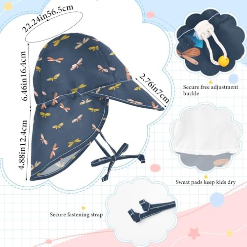 KLL Unisex Baby Sunhat Boys UV Protection Hat Large Brim