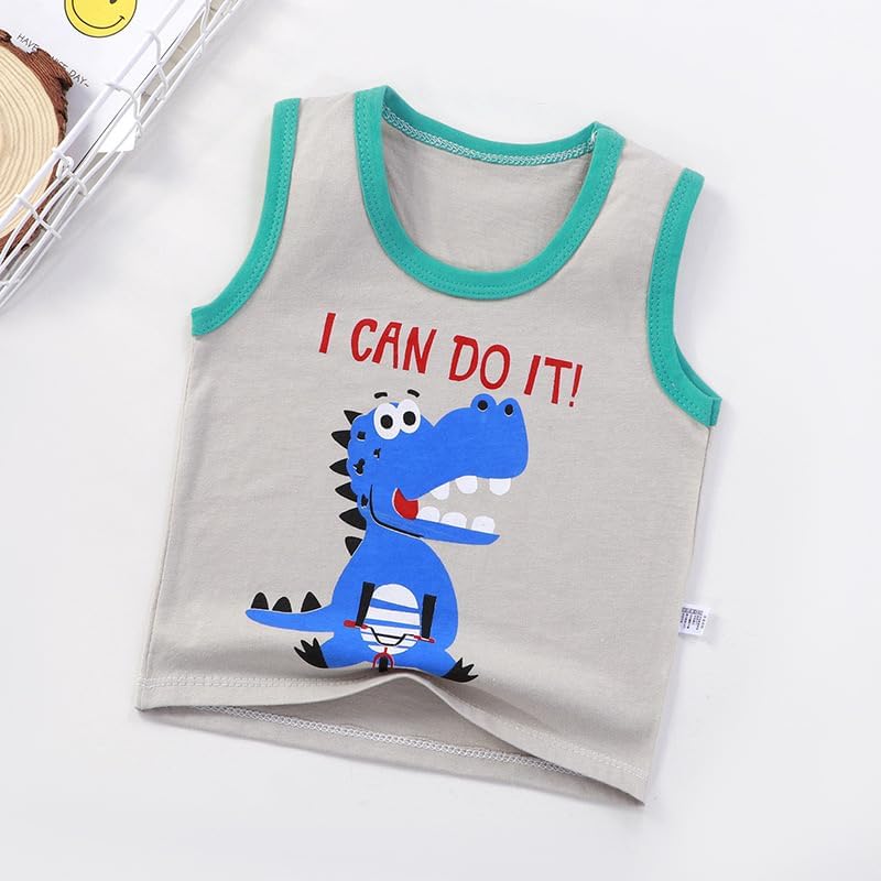 Toddler Baby Boy Summer Clothes Dinosaur Tank Tops and Shorts Set