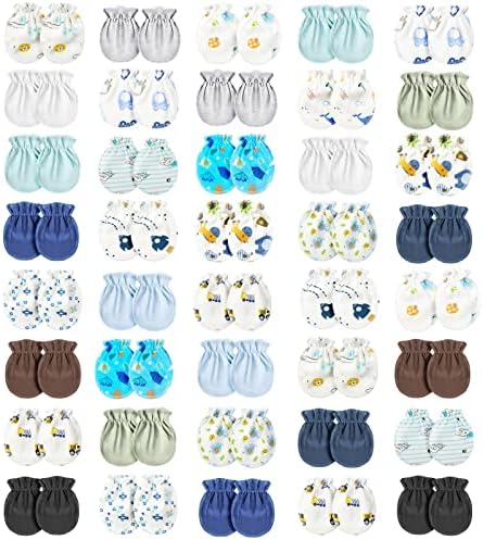 Geyoga 40-Pair Soft Elastic infant gloves