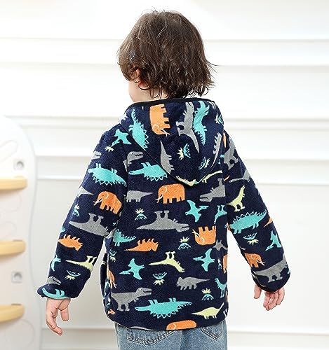 Feidoog Toddler Fleece Jacket - Soft Waterproof Cute Design Perfect for Kids