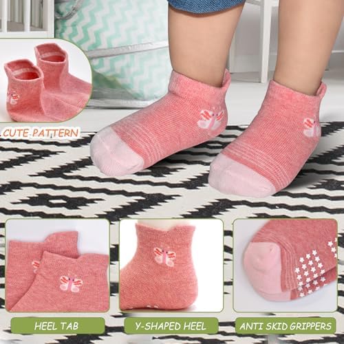 SkiBeaut Toddler Non-Slip Ankle Socks - Adorable Grips for Kids