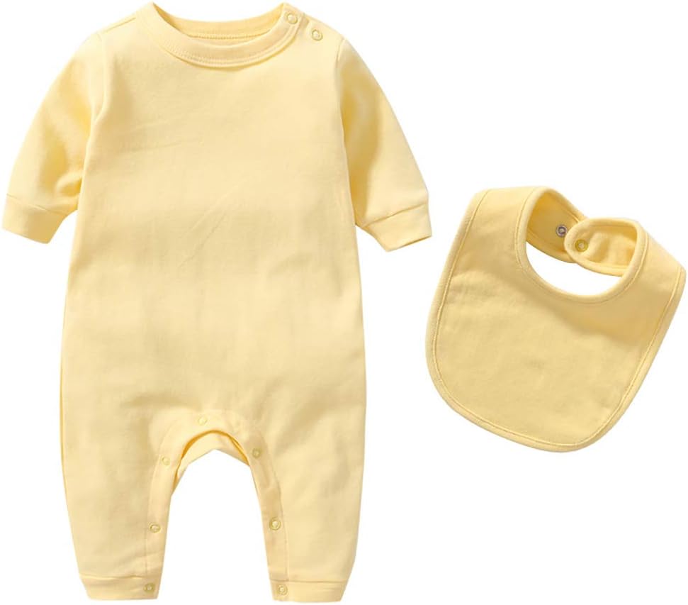 Babymine Baby Romper Set with Bib Mittens Shoes Cap