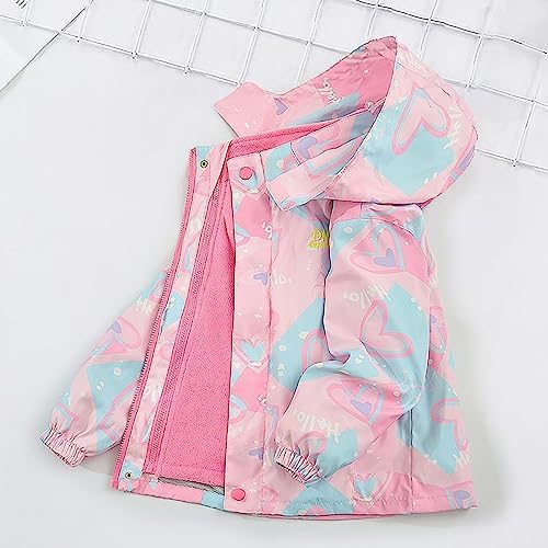 2Pcs Girls Ski Jacket Waterproof Coat Warm Fleece Winter Windproof Hoodie