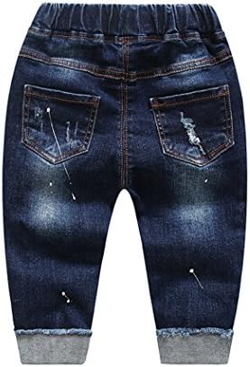 KidSCOOL SPACE Baby Jeans - Elastic Waist Ripped Denim for Kids