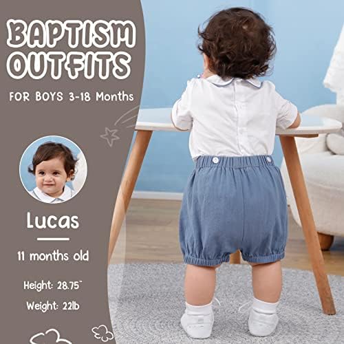 Booulfi - Smocked Baby Boy Set - Summer Weddings Special Occasions