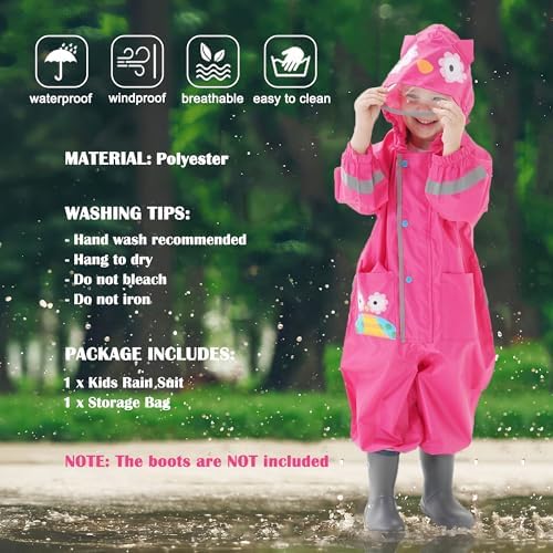 Fewlby Toddler Rain Jacket 1-10yr S-XL