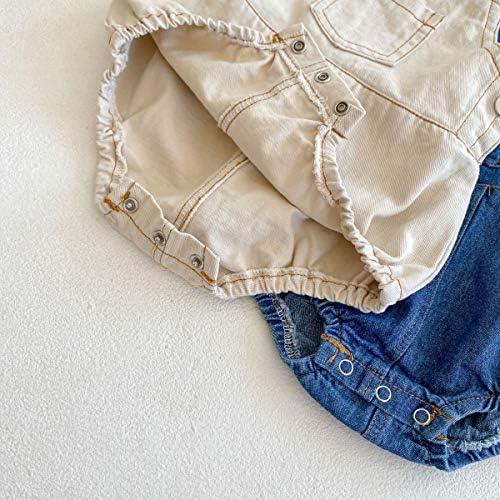 HOOLCHEAN Baby Denim Bodysuit With Straps
