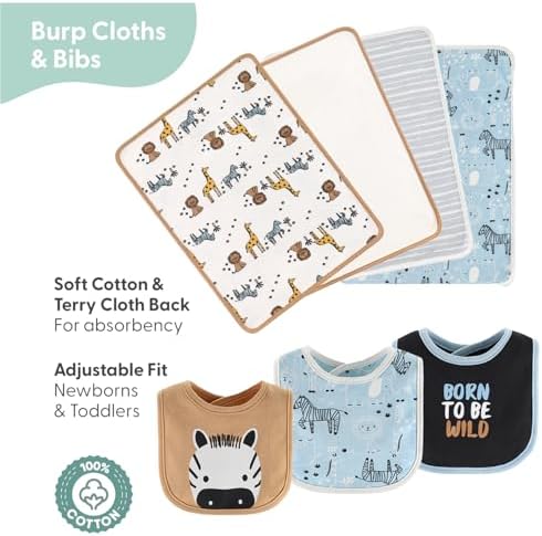 The Peanutshell Safari Layette Gift Set - 30 Piece Newborn to 9 Months