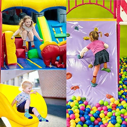 SkiBeaut Non-Slip Crew Socks for Babies Kids 0-7