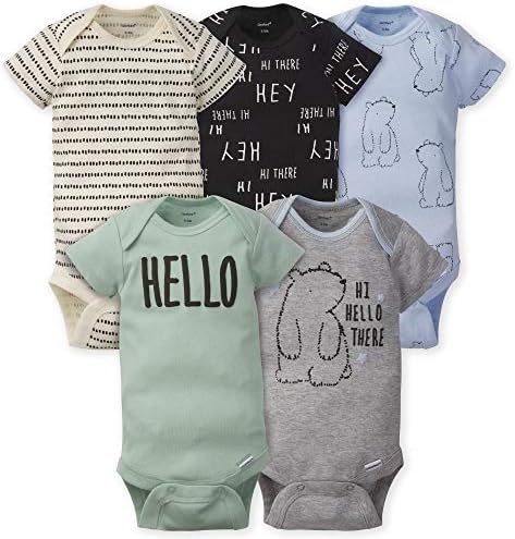 Gerber boys 5-piece ruffle pull-up variety onesies