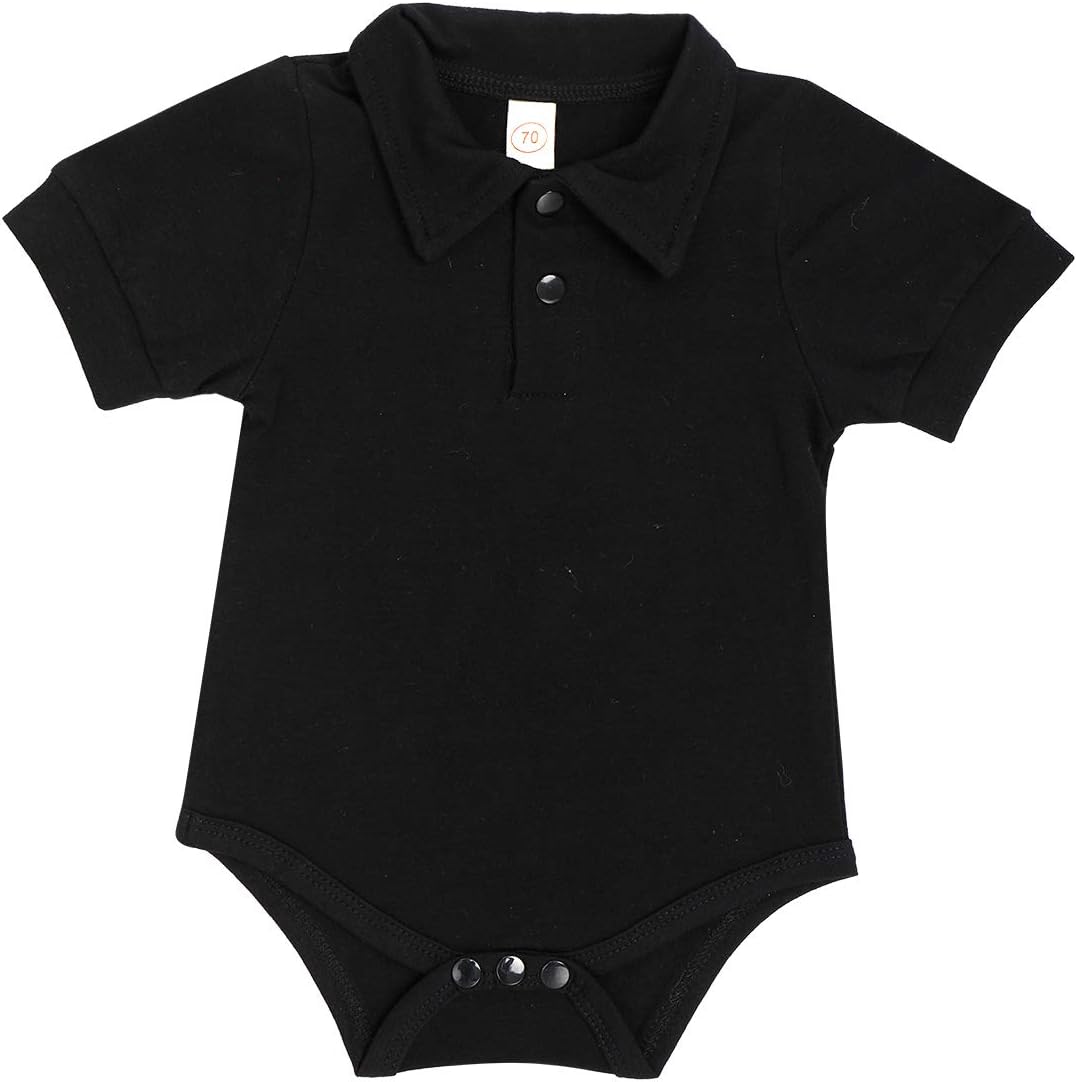 IBTOM CASTLE First Birthday Cake Smash Bowtie Romper for Baby Boys Tuxedo