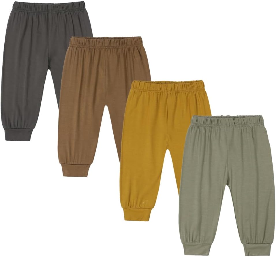 Kids Tales 4-Pack Bamboo Rayon Pants for Toddlers