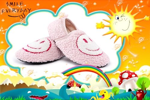 Soofylia Cute Kids Smiley Face Slippers