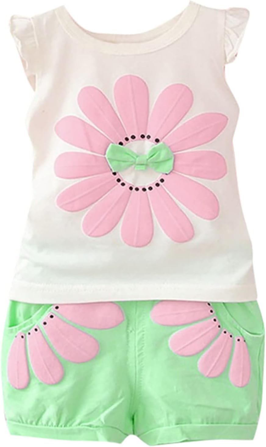 Toddler Baby Girl Summer Patchwork Outfit Set