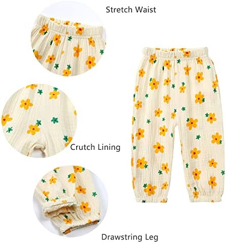 3-Piece Summer Toddler Cotton Pants soft breathable stretch fabric