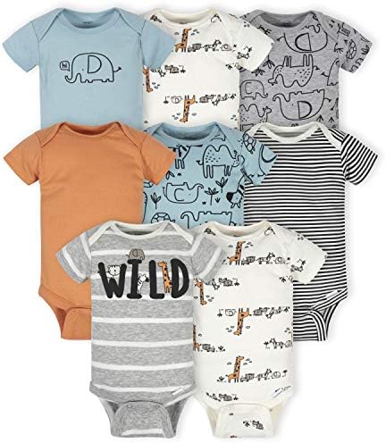 Gerber Baby Boys 8-Pack Short Sleeve Onesies Bodysuits