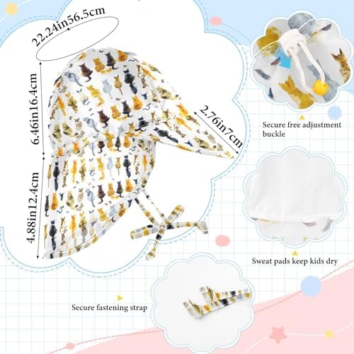 Perfect Sun Protection KLL Adjustable Baby Toddler Beach Hat UV Protection